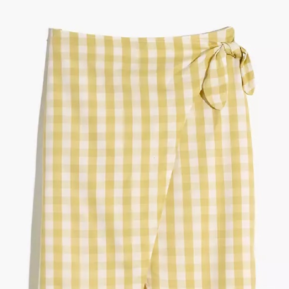 Sarong Midi Skirt in Gingham Check - Picture 3 of 6